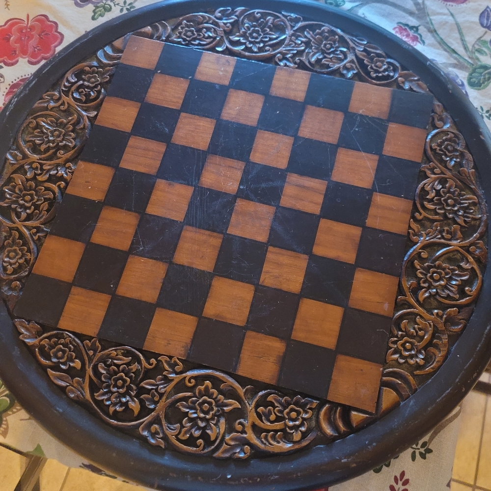 Handcrafted wooden chess board